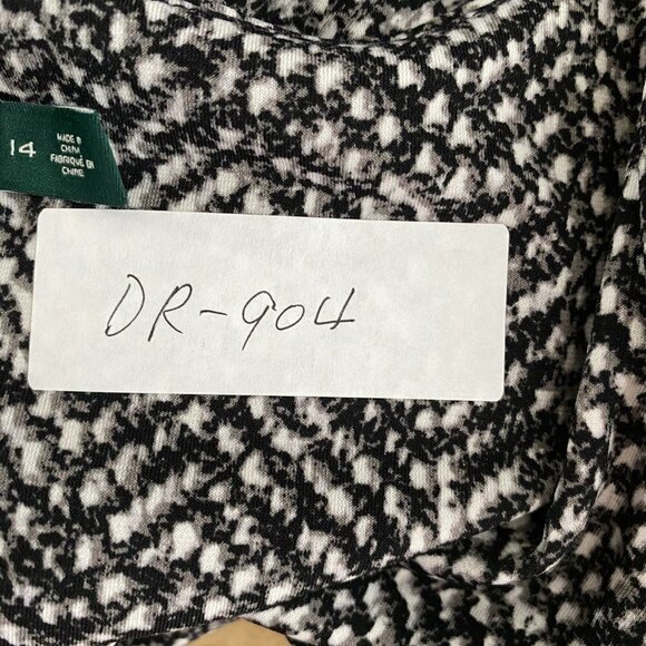 Lauren Ralph Lauren Dress V-Neck Crossover Printed Stretch Women's Size 14 - Picture 2 of 8